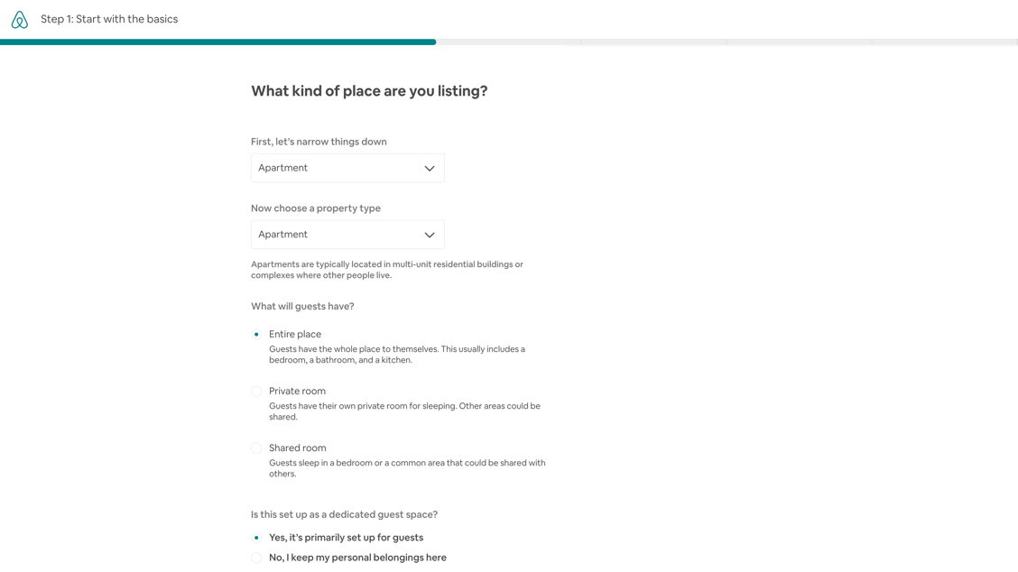 Airbnb-1-Host-setup